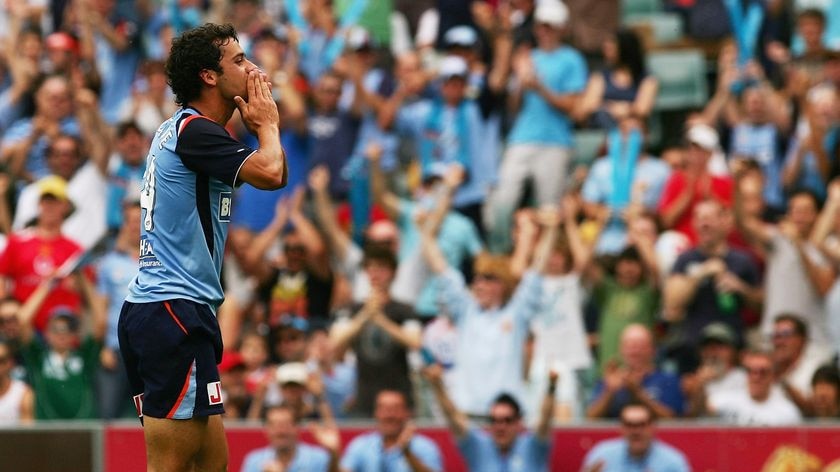 Eye-catcher...Holger Osieck said he's already been impressed by Alex Brosque's performance for Sydney FC.