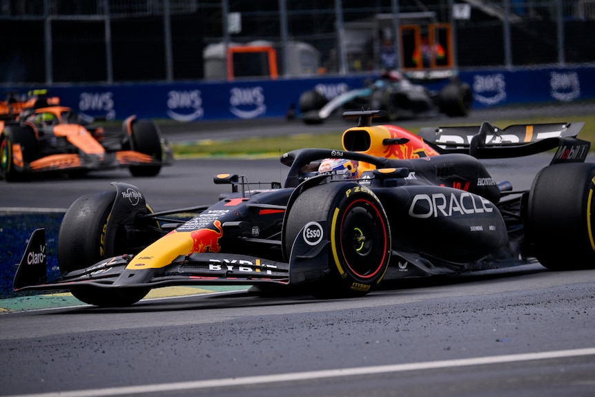 Max Verstappen in his Red Bull on track during the Canadian Grand Prix.