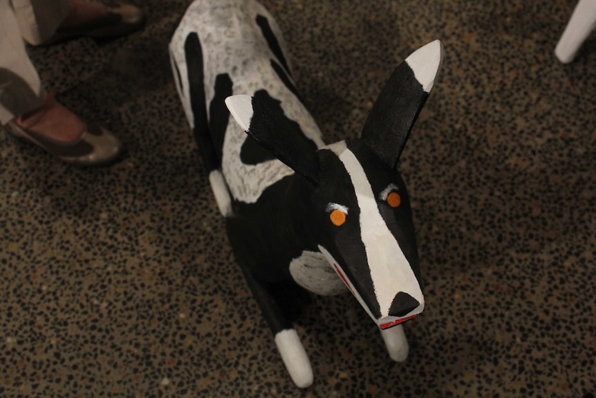 Carved Aurukun dog