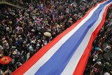 Thai flag in the city