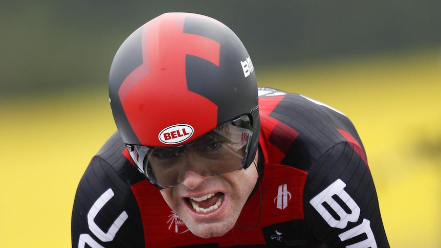 Time trial triumph ... Cadel Evans