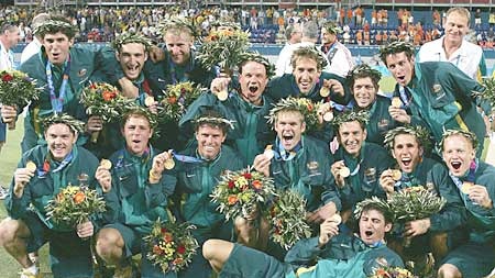 Australian hockey team celebrates