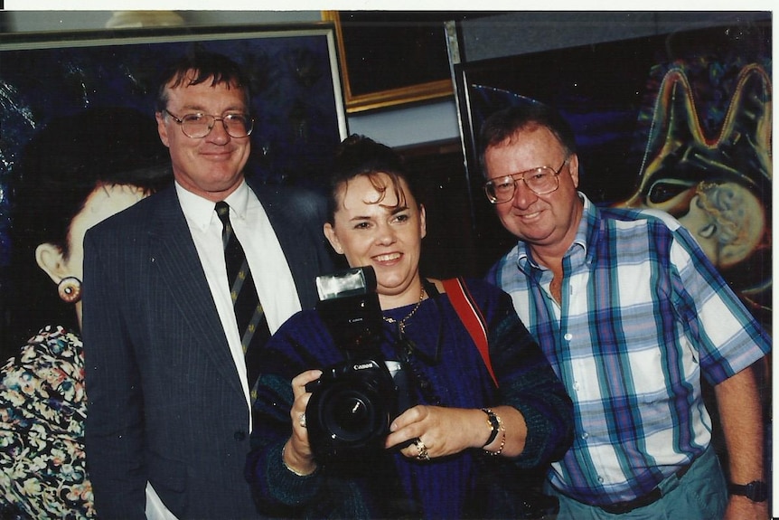 Malcolm Brown (left) with Lindy Chamberlain.