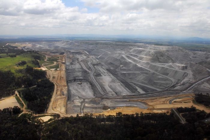An open cut coal mine.