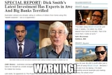 A fake news article with text and an image of two men side by side.