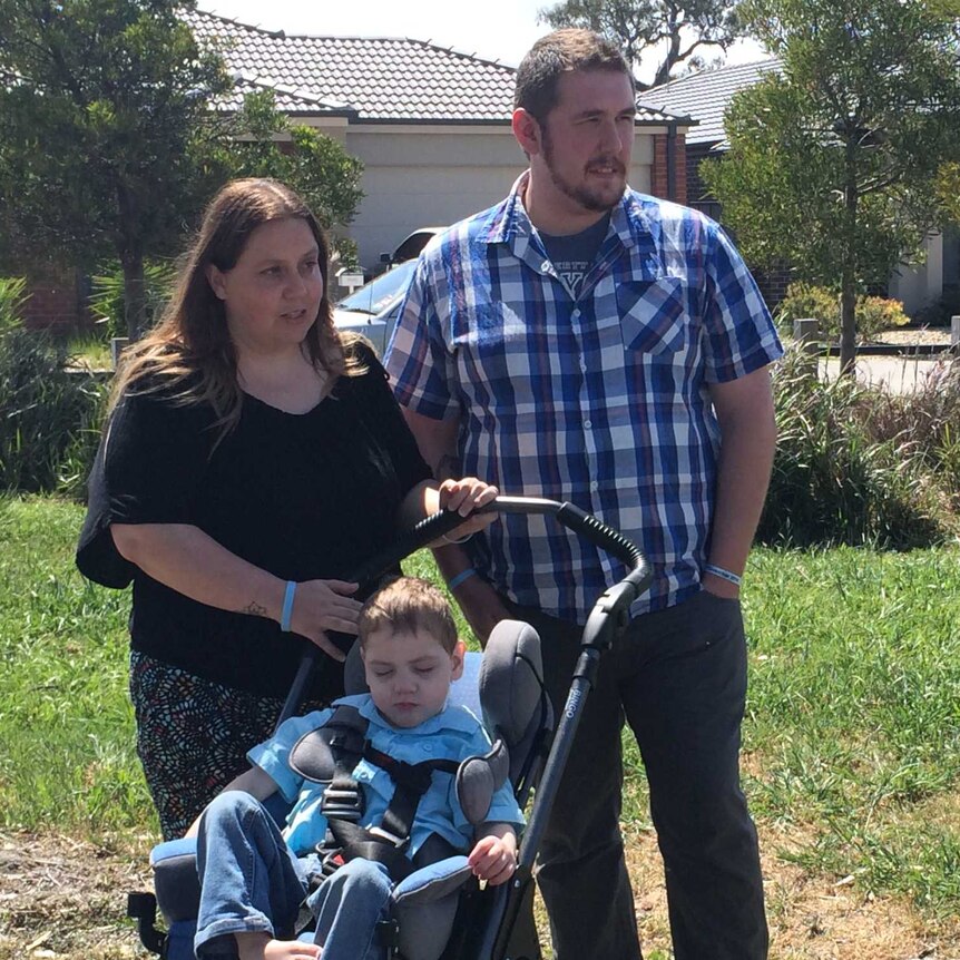 Rhett Wallace and Cassie Batten say they are devastated by the hospital's decision to stop treating their son.