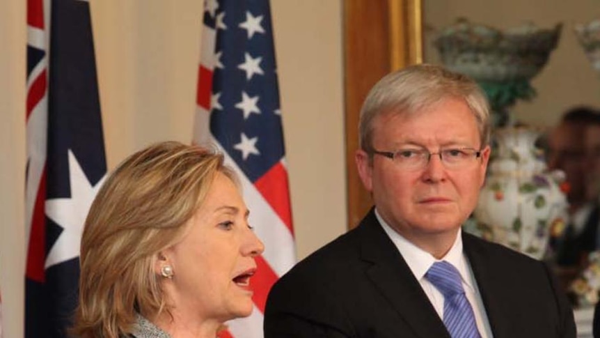 Robert Gates, Hillary Clinton, Kevin Rudd and Stephen Smith