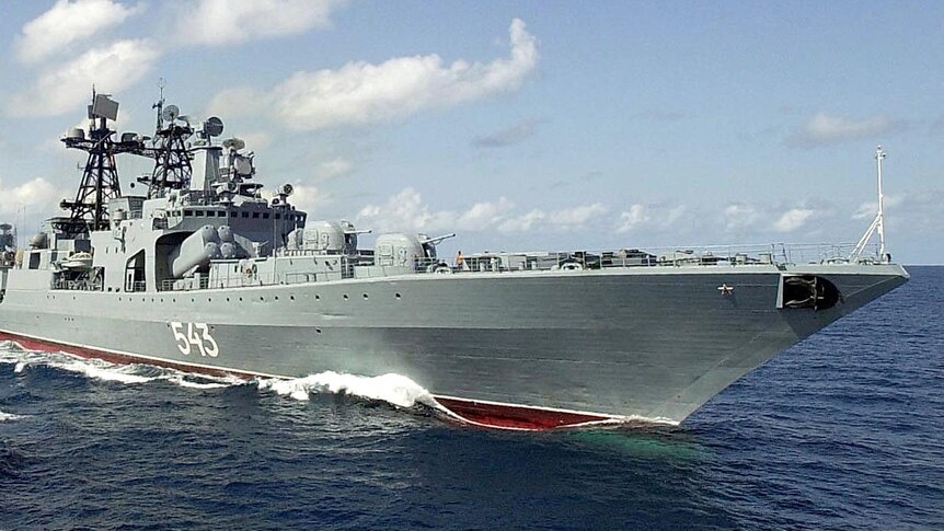 The Russian Udaloy-class destroyer Marshal Shaposhnikov.