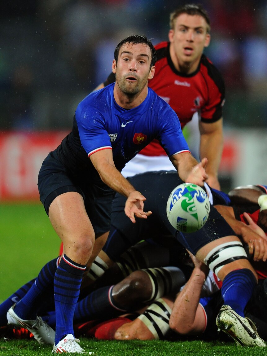 French shuffle ... Morgan Parra shifts from scrum half to fly half.