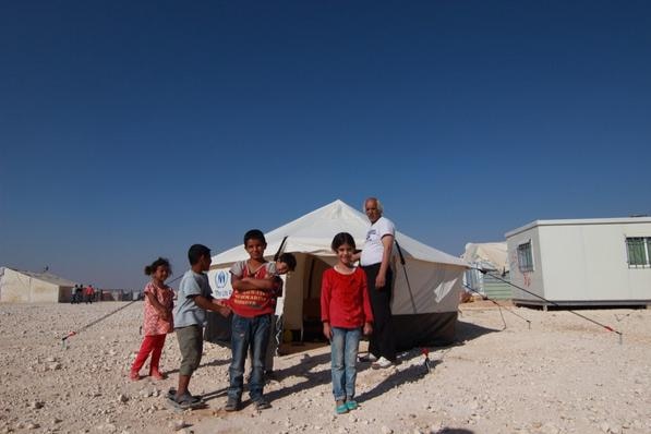 Refugees at Zaatari in Jordan