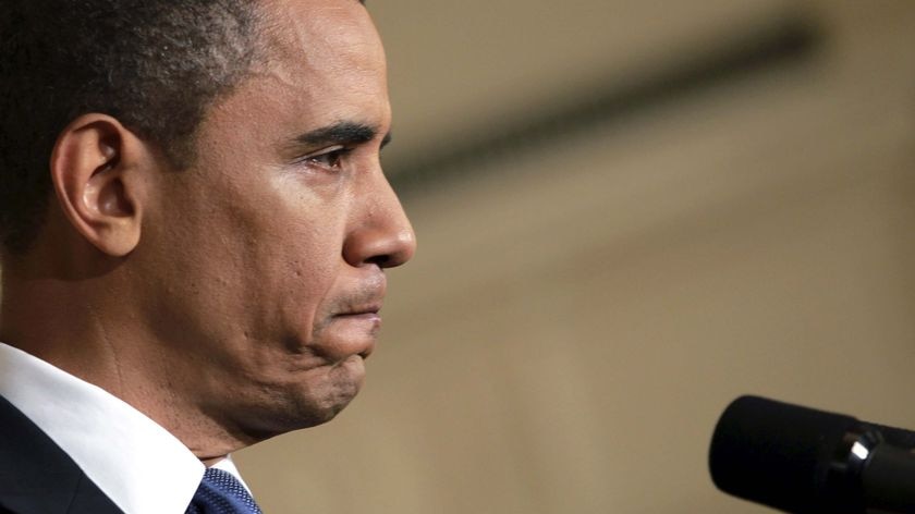 US President Barack Obama addresses a news conference