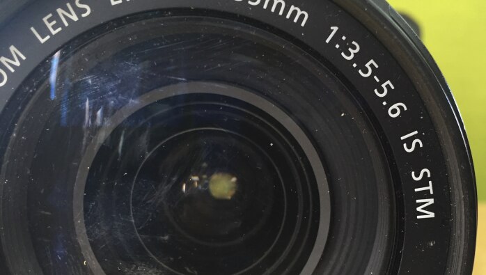 A close-up image of a camera lense.