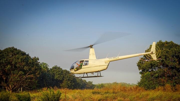 A helicopter in Humpty Doo.