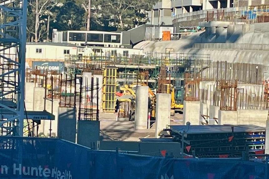 A construction site at a hospital in NSW.