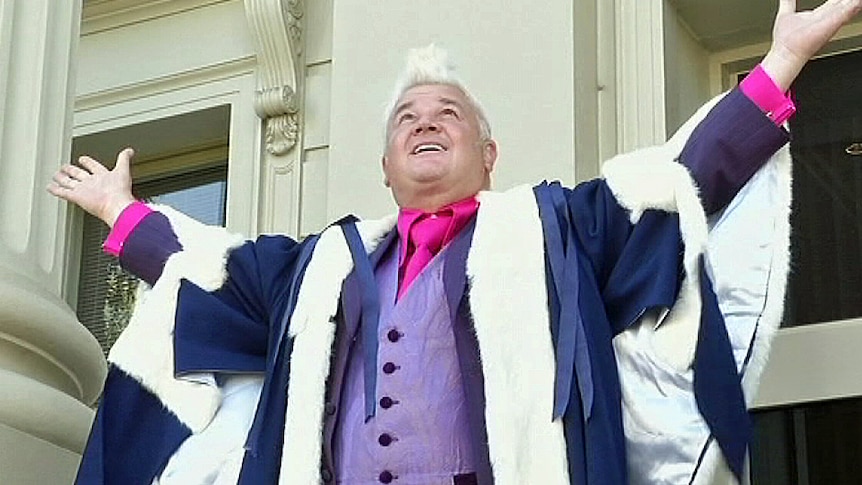 Darryn Lyons celebrates his election as Geelong's new mayor