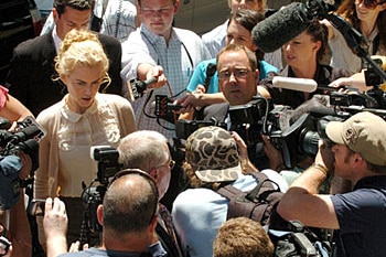 Australian actor Nicole Kidman arrives at the Supreme Court in Sydney on November 19, 2007, where she has been called to give...