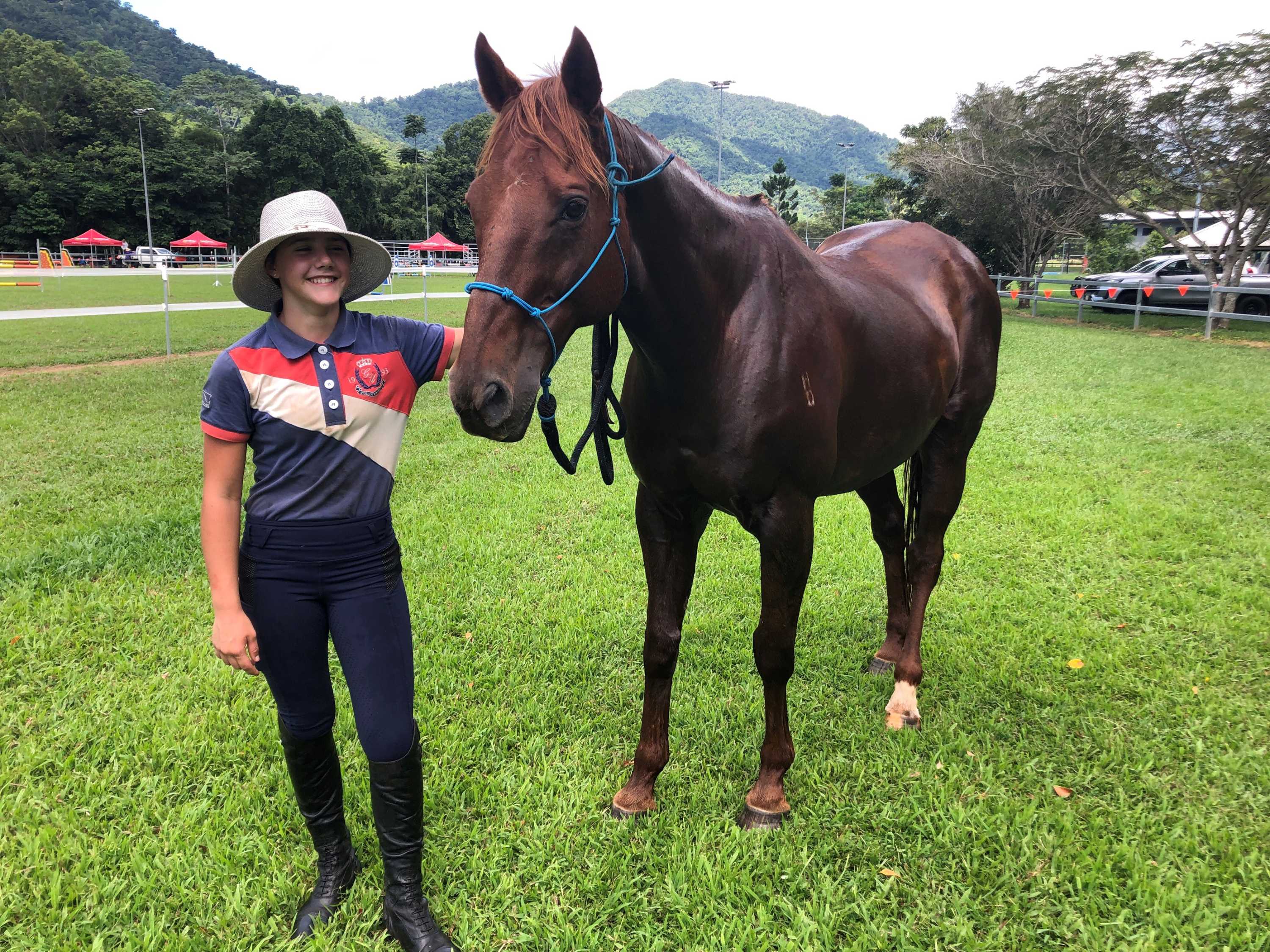 Racing thoroughbreds jump across to the equestrian arena proving there ...