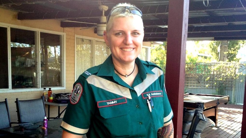 South Australian paramedic Tammy Donovan in uniform.
