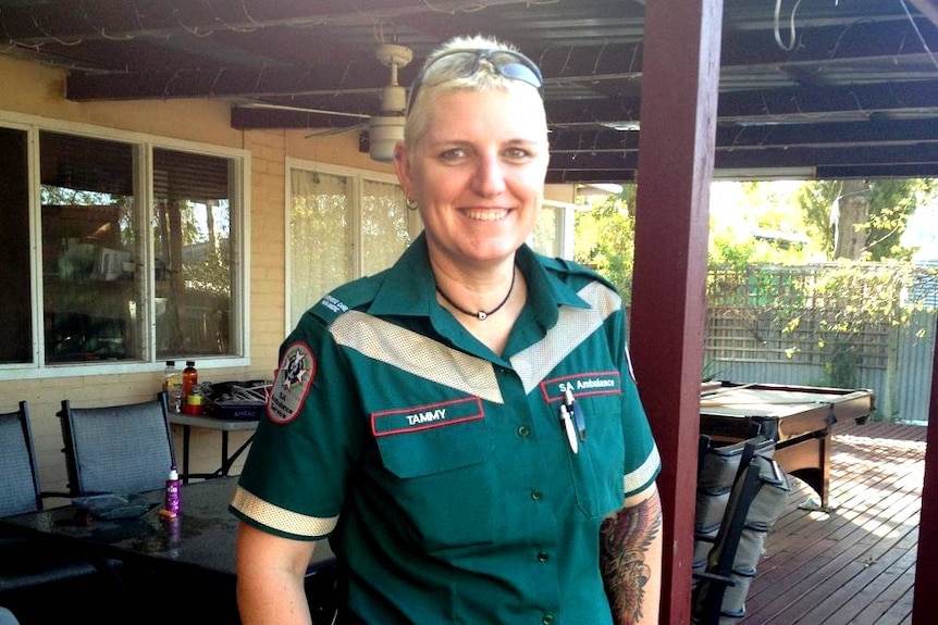 South Australian paramedic Tammy Donovan in uniform.