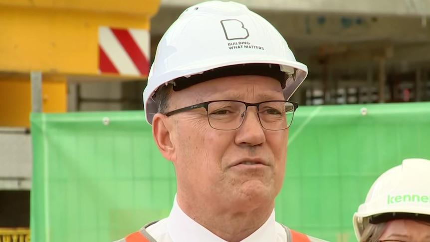 A man wearing a hard hat