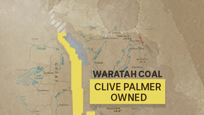 A close up graphic of the Mining Lease Application area where Clive Palmer's Waratah Coal proposes its Alpha North project