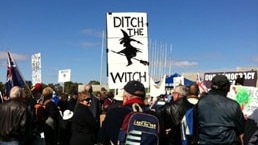 Ditch the Witch placard