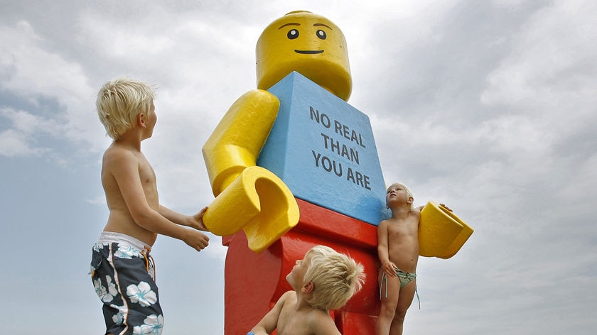 Giant Lego man washes up on Dutch beach