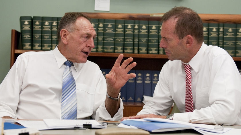 Barry Haase and Tony Abbott