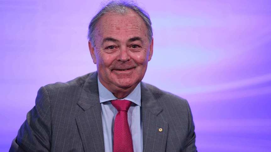 Australian Broadcasting Corporation (ABC) chairman James Spigelman talks at the National Press Club in Canberra on December 11, 2013.