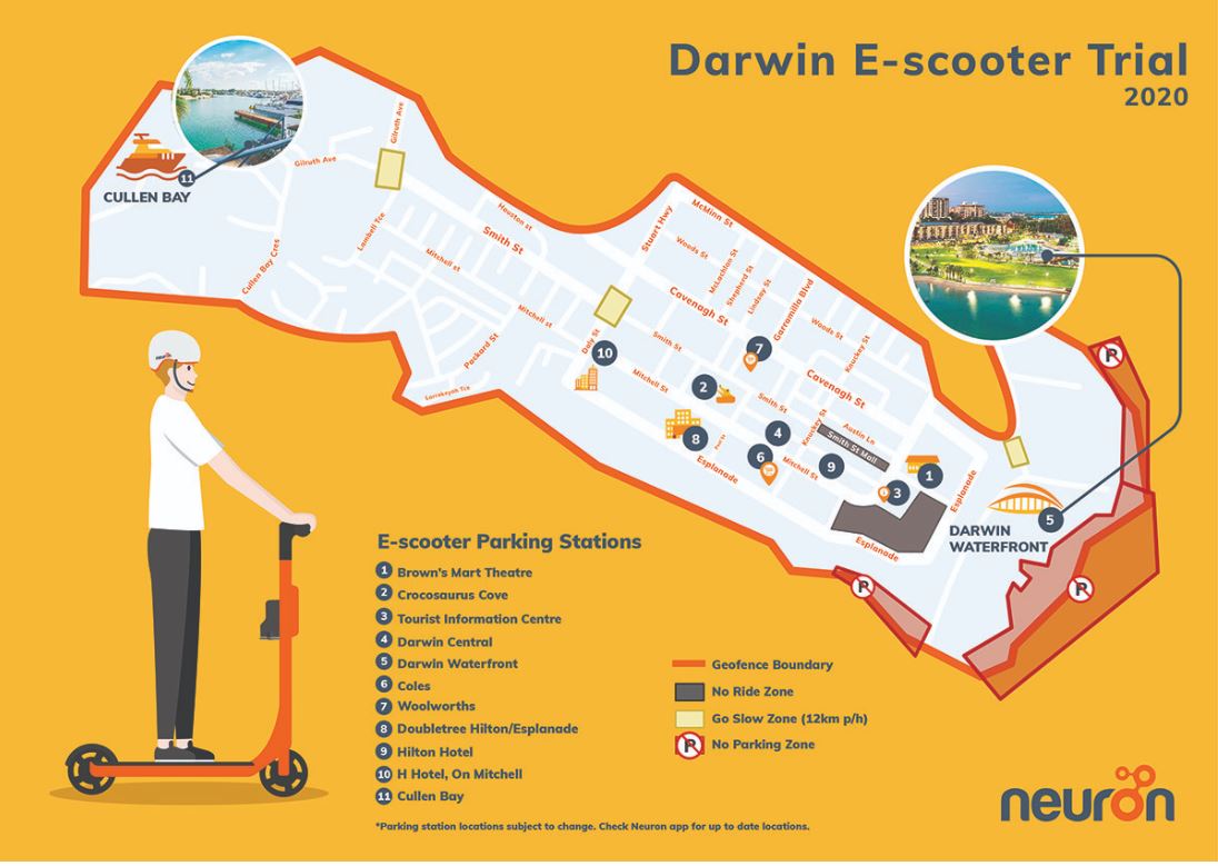 Darwin's escooter trial with Neuron begins — here's how to ride one
