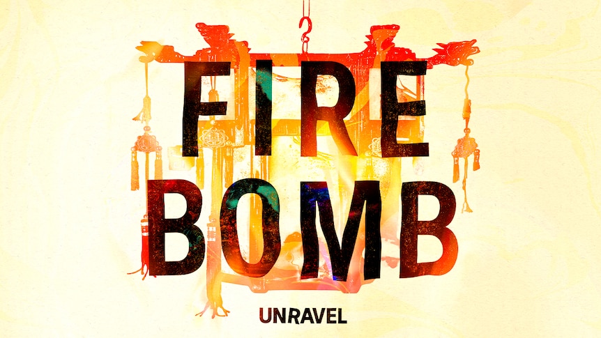 A graphic with the text Firebomb and Unravel in front of a yellow background.