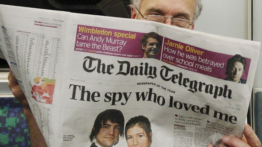 Front page interview with the ex-husband of accused Russian spy Anna Chapman