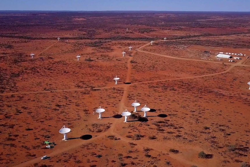 An aerial view of the ASKAP project