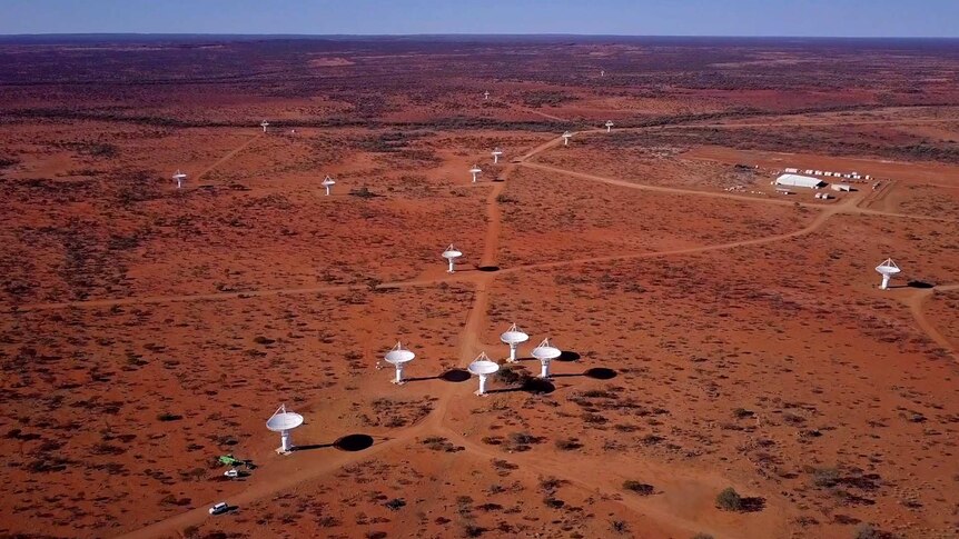 An aerial view of the ASKAP project