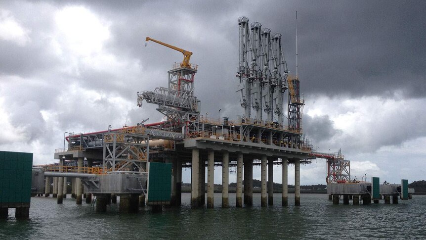 LNG berth where the ships will dock at Curtis Island in Gladstone