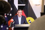 NT Chief Minister Michael Gunner talking at a press conference