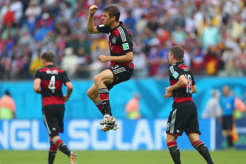 Mueller celebrates winner against USA