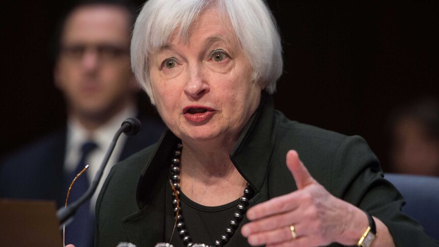 Chair of the US Federal Reserve Janet Yellen testifies