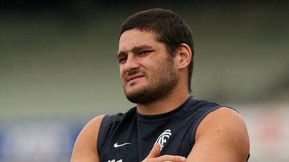 Brendan Fevola kicked an equal career-best haul to guide the Blues to victory.