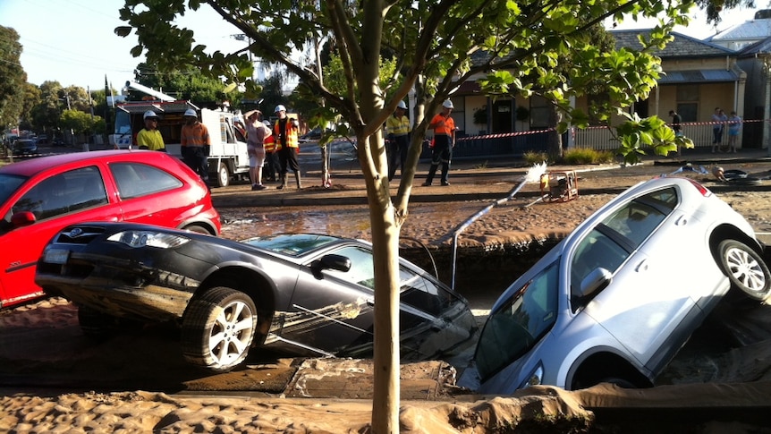 Port Melbourne sinkhole