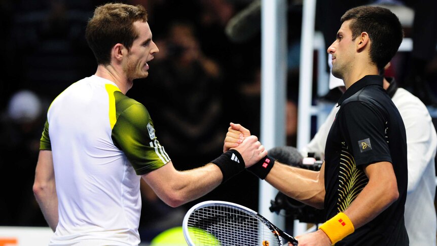 Intense rivalry ... Novak Djokovic came out on top of Andy Murray after three thrilling sets.