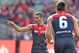 Melbourne's Neville Jetta celebrates his goal against Brisbane at the MCG on July 19, 2015.