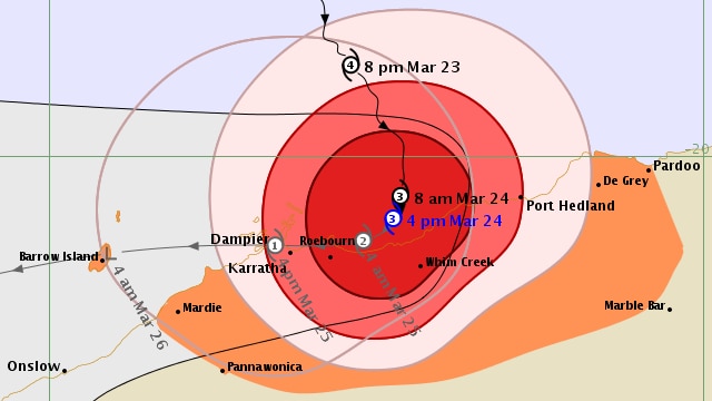 Cyclone tracking map.