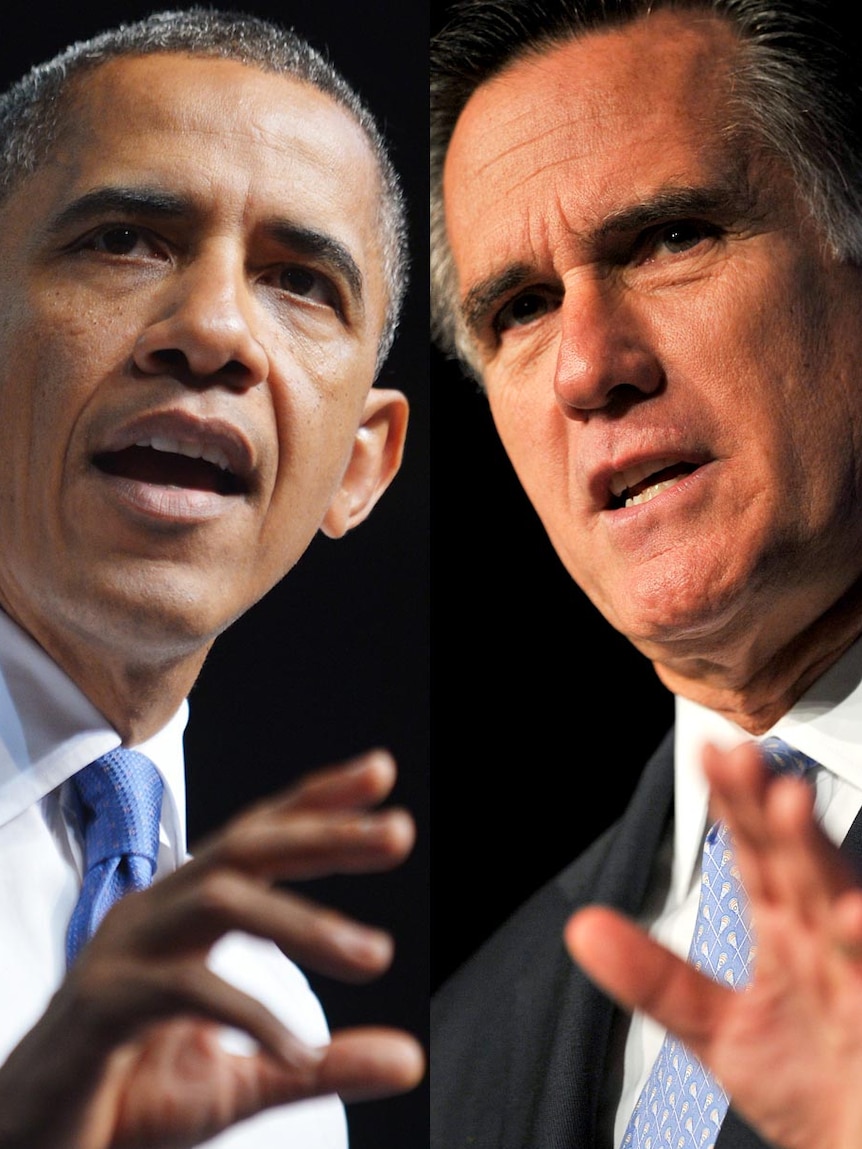 LtoR Barack Obama and Mitt Romney. (AFP: Mandel Ngan/Nicholas Kamm)
