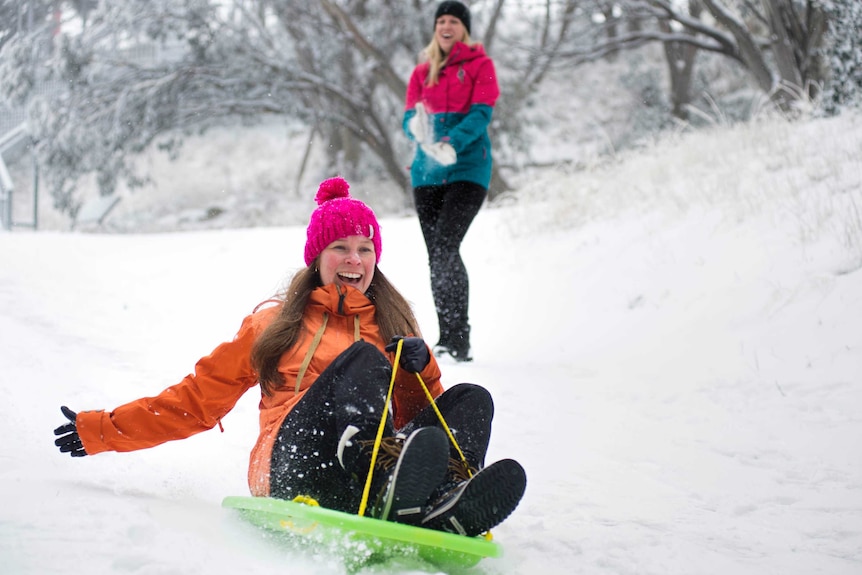 Mount Buller residents enjoy first snow fall of winter 2015