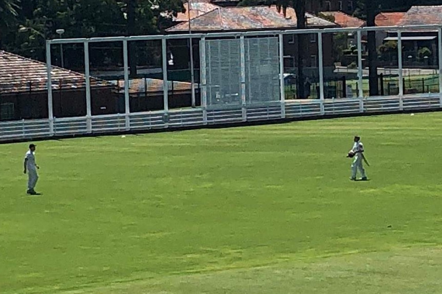 David Warner leaves the field after sledge