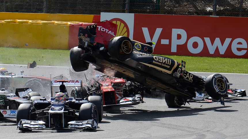 Romain Grosjean's crash at the Belgian Grand Prix narrowly missed causing a tragedy.
