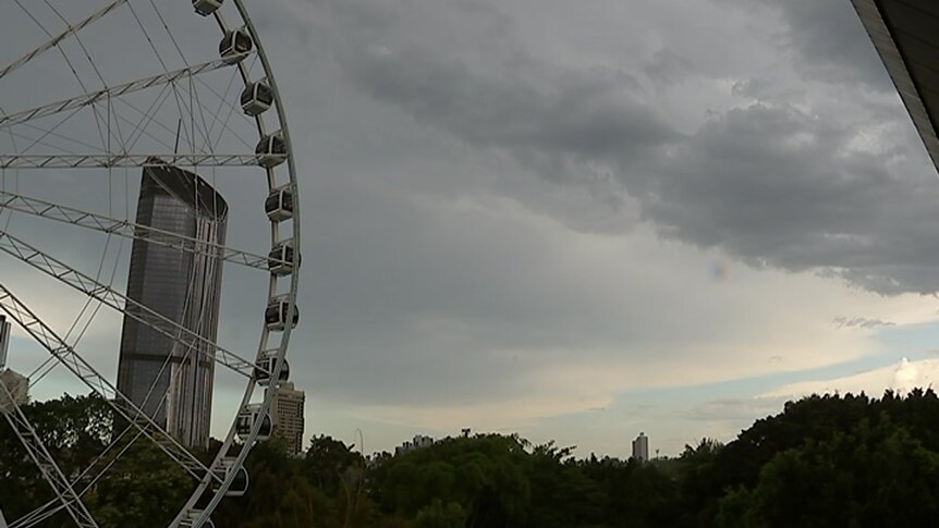 Dark clouds over Brisbane