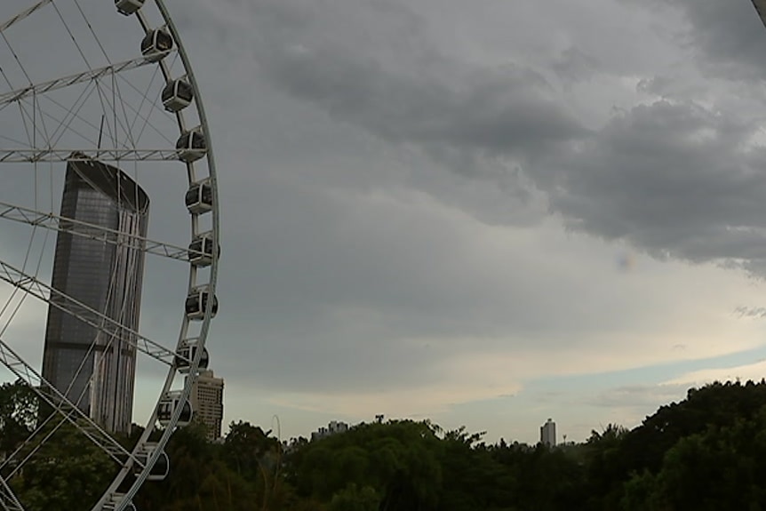 Dark clouds over Brisbane