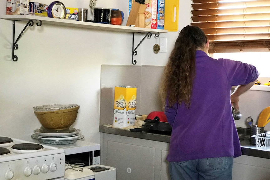 Wendy Morgan in her kitchen